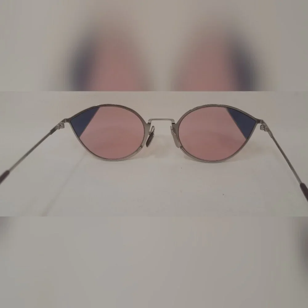 NEW Fendi Women's Sunglasses Cut Eye Rose Silver Cat Eye FF0342/S 51-23-140